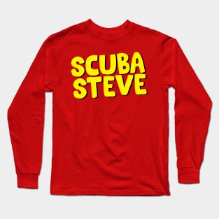 Scuba Steve //\\ Typography Design Long Sleeve T-Shirt